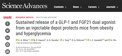 GLP1-ELP和ELP-FGF21协同治疗具有减肥作用 富联娱乐